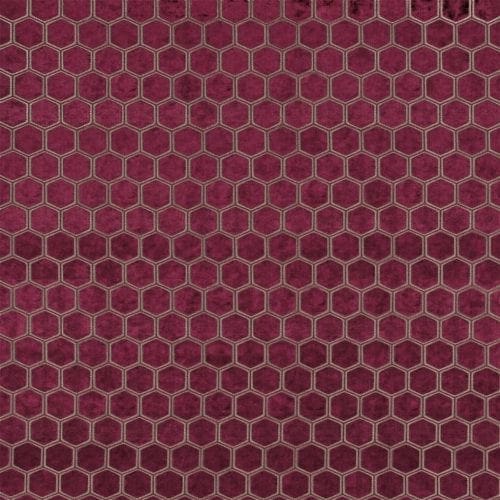 De prachtige fluwelen stof met honinggraad patroon, Manipur garnet