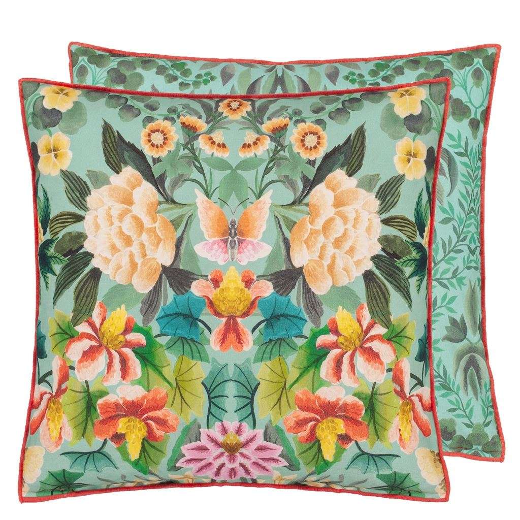 ikebana damask aqua designers guild