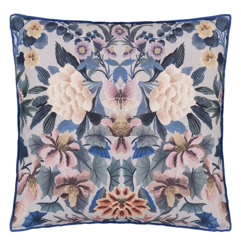 ikebana damask slate blue designers guild