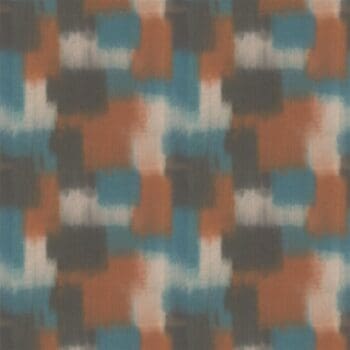 Designers Guild Carrés Ombrés Terracotta, linnen meubelstof met warme terracotta kleurvlakken en zachte ombré-overgangen. DSCO.NL