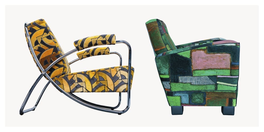 bijzonder kleurrijke stoelen