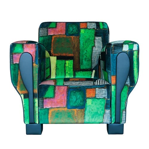 vintage hiphop fauteuil raku Hip Hop fauteuil in Raku Patchwork velvet: comfortabel en eclectisch, een echte sfeermaker in elk interieur vintage
