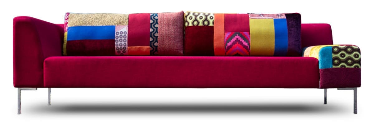 Patchwork bankstel rood