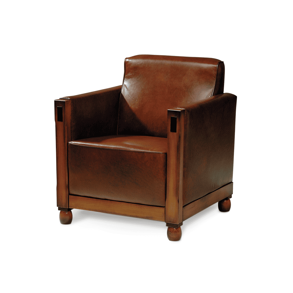 Rooker_01_fauteuil_leder eerste rooker van de dutch seating company ontwerper walter wuis