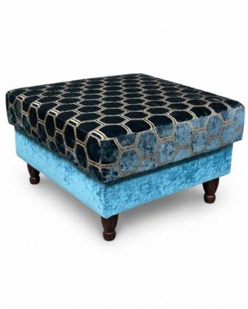 blauwe pouf hocker casablanca
